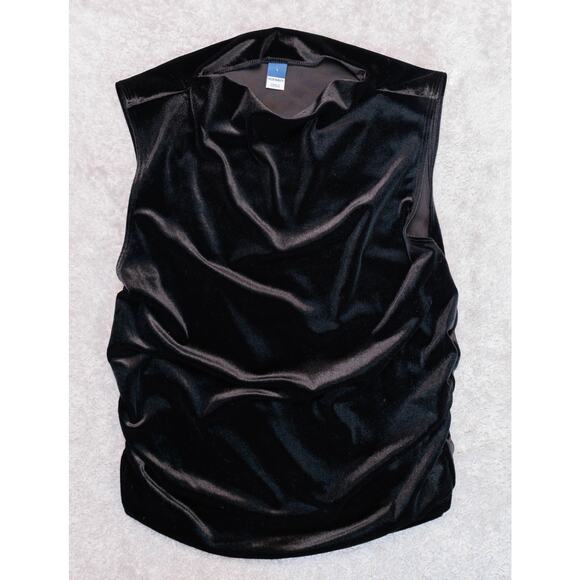 Old Navy Black Velvet Cowl Neck Tank Top Womens Size L - Picture 1 of 9
